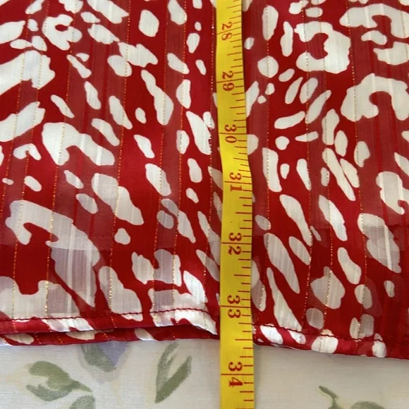 NWOT Tyche Red & White Animal Print Slip Dress - Picture 16 of 16